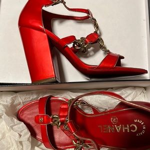 AUTHENTIC CHANEL Strappy Sandal Heels